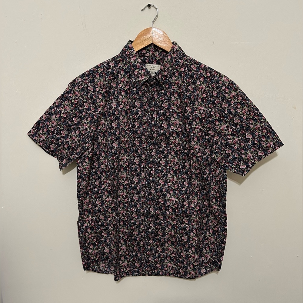 Club Monaco All Over Floral Print Button Down Shirt